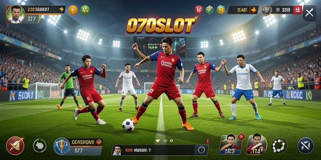 Tampilan gameplay 070SLOT yang menampilkan aksi olahraga seru.