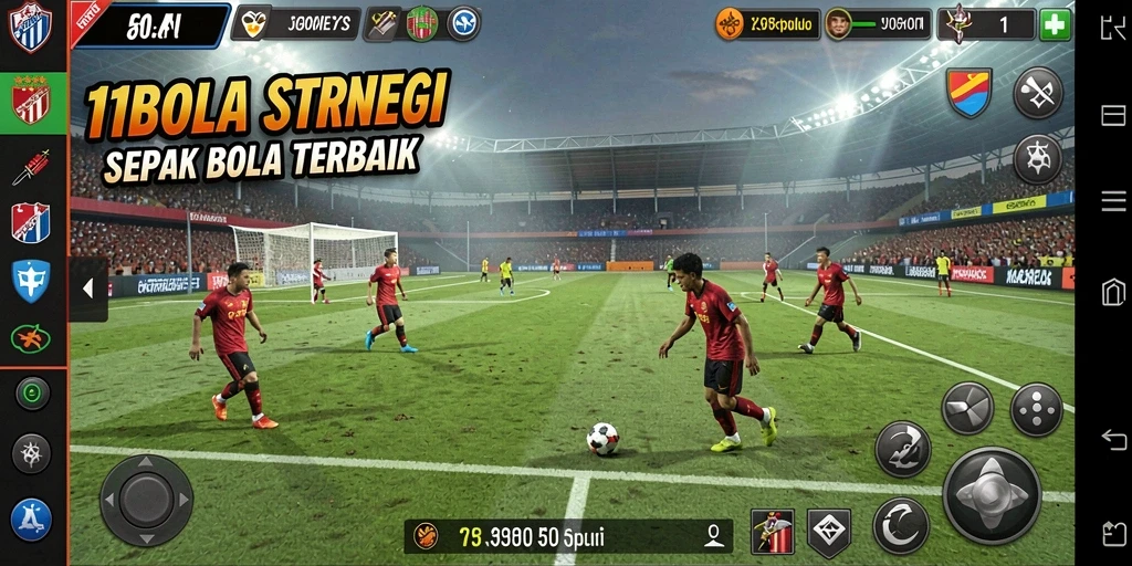 Screenshot dari gameplay seru 11BOLA yang menggugah semangat.