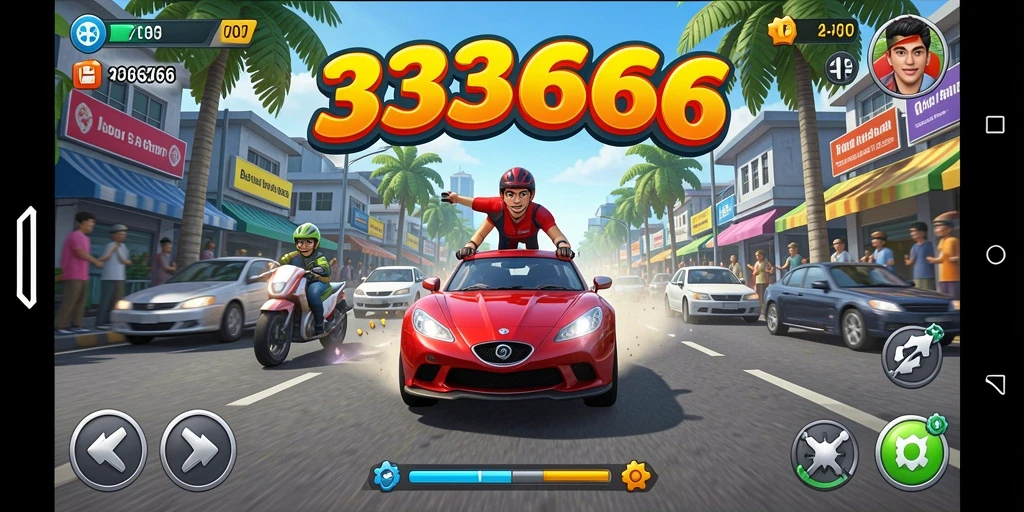 Gameplay Racing yang mengasyikkan di 333666.