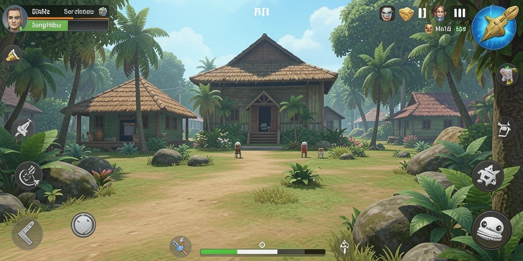 Tampilan gameplay 34R yang menyenangkan dan penuh warna.