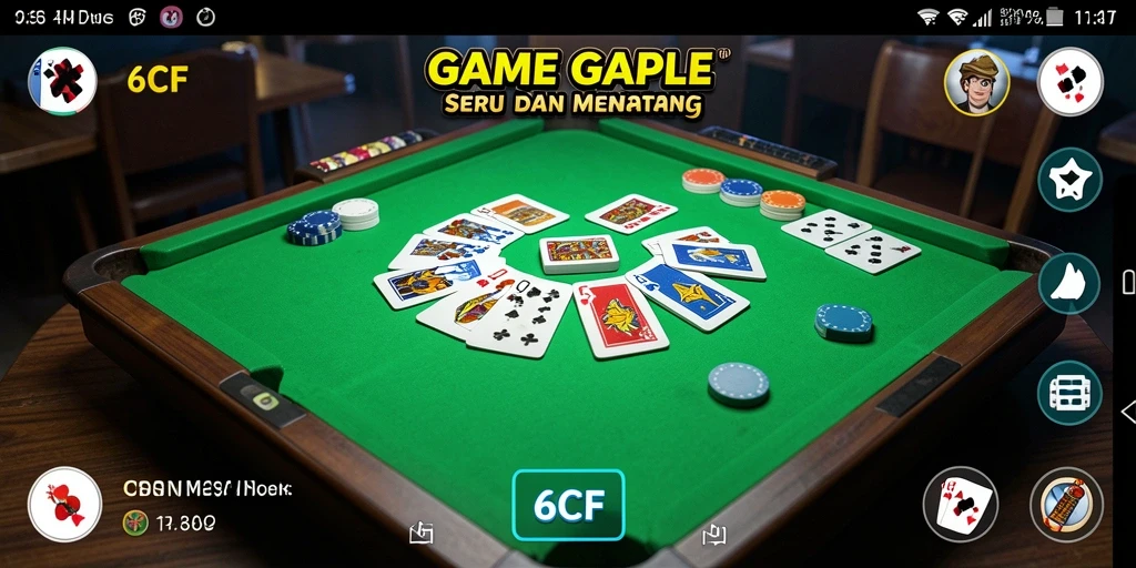 Gameplay Gaple yang seru dan menantang di 6CF.