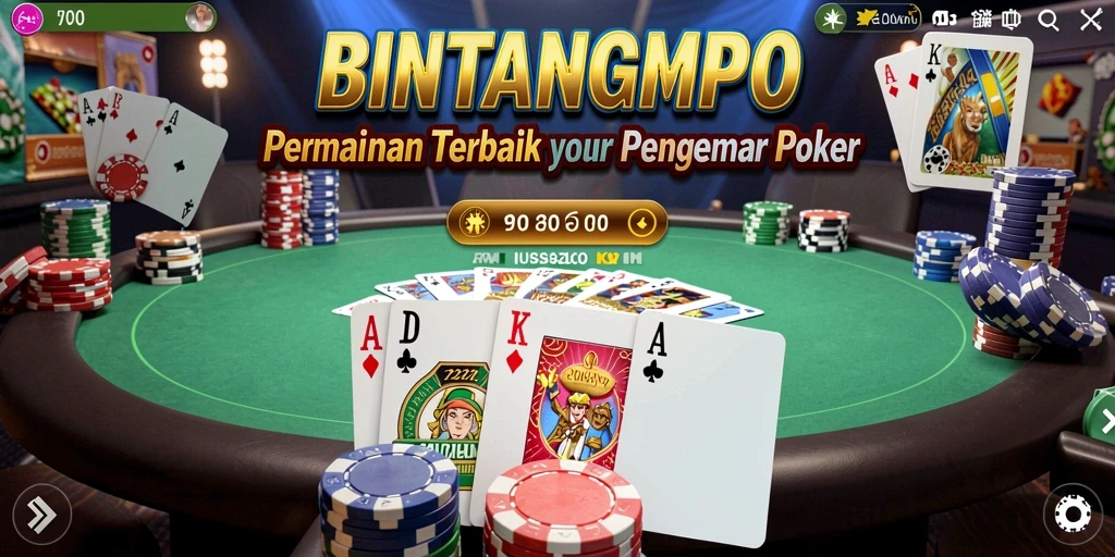 Tangkapan layar menunjukkan gameplay Poker yang mendebarkan di BINTANGMPO.