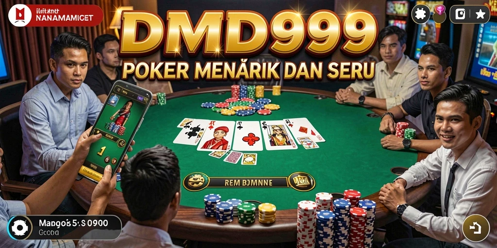 Screenshot gameplay DMD999 yang menampilkan suasana Poker yang mendebarkan.