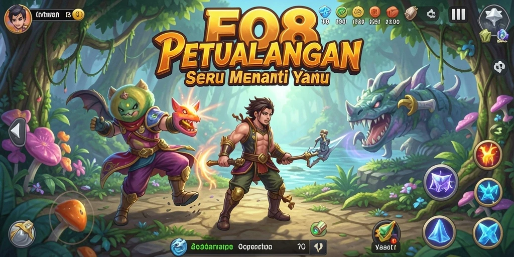 Screenshot gameplay FO8 yang menampilkan petualangan seru.