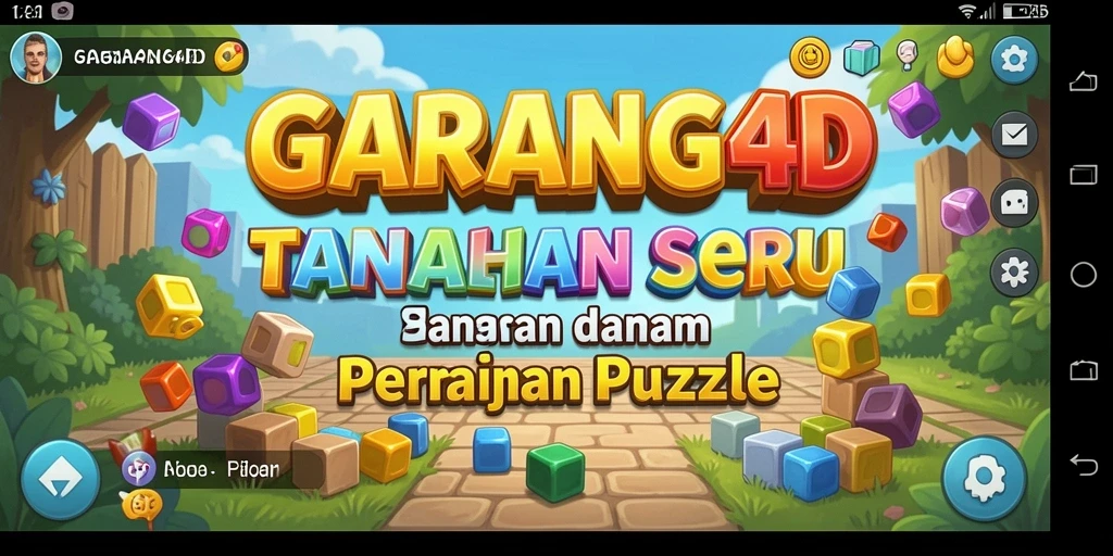 Screenshot GARANG4D menunjukkan gameplay penuh warna dan tantangan puzzle.