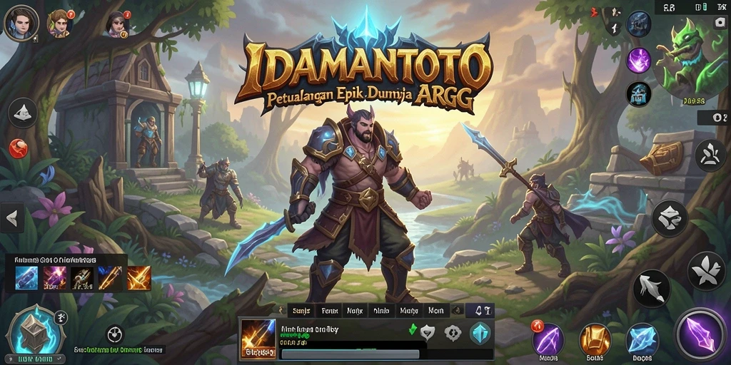 Tangkapan layar gameplay ARPG IDAMANTOTO yang menampilkan pertarungan seru.