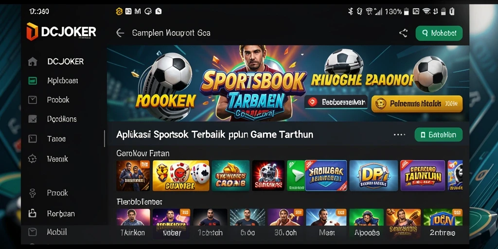 Tampilan gameplay aplikasi Sportsbook IDCJOKER yang menarik.
