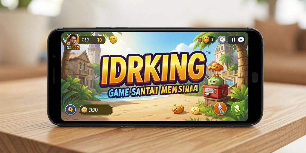 Tampilan gameplay menarik dari IDRKING dengan grafis cerah.