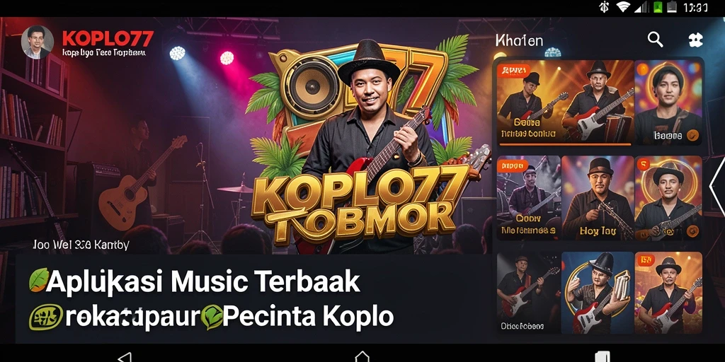 Screenshot gameplay KOPLO77 yang menampilkan pilihan lagu-lagu Koplo.