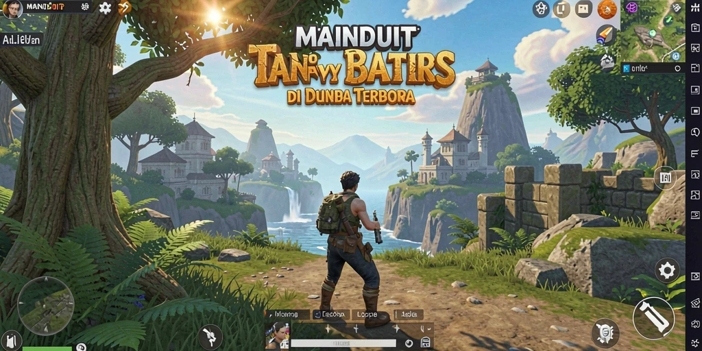 Screenshot gameplay MAINDUIT yang menunjukkan petualangan seru di dunia terbuka.