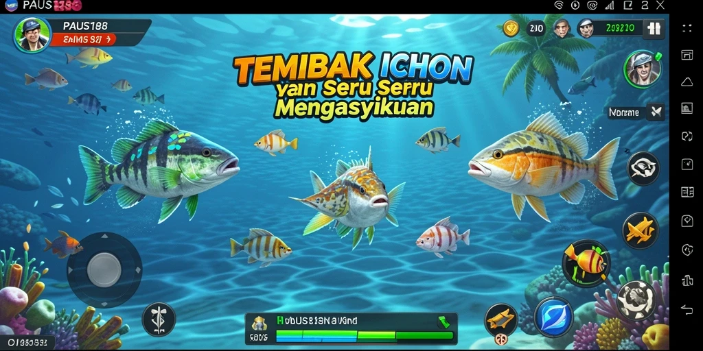 Tampilan gameplay seru dari PAUS188 dengan berbagai ikan.