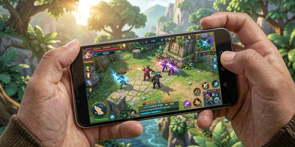 Tampilan gameplay menarik di QQ222 dengan aksi RPG yang seru.