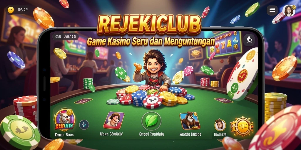 Tampilan permainan seru dalam REJEKICLUB yang penuh warna.