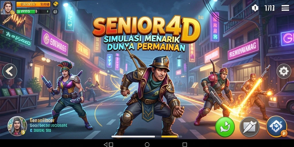 Tampilan permainan SENIOR4D yang memukau dan interaktif.