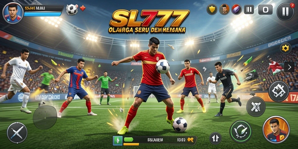 Tampilan seru gameplay SL777 dengan aksi olahraga yang mendebarkan.