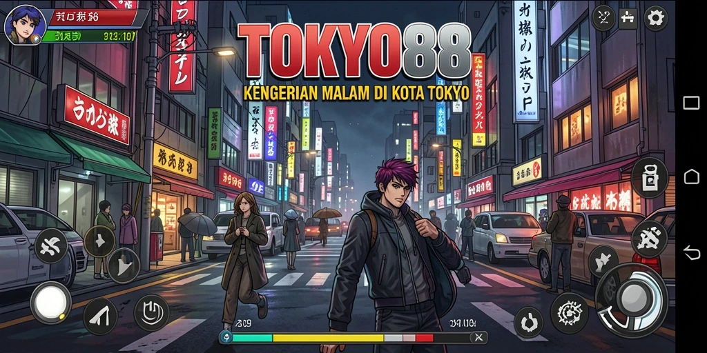 Tangkapan layar dari gameplay menakutkan di TOKYO88.