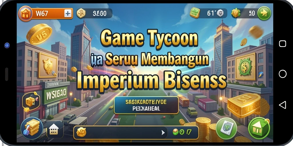 Tangkapan layar gameplay W67 menunjukkan pengalaman Tycoon yang mendalam.