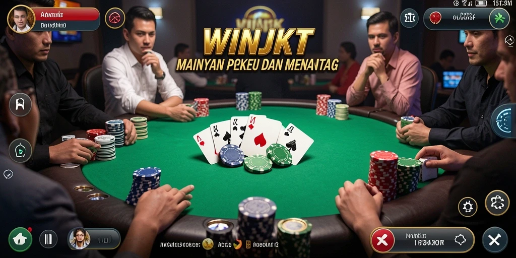 Screenshot gameplay WINJKT yang menampilkan suasana Poker yang realistis.